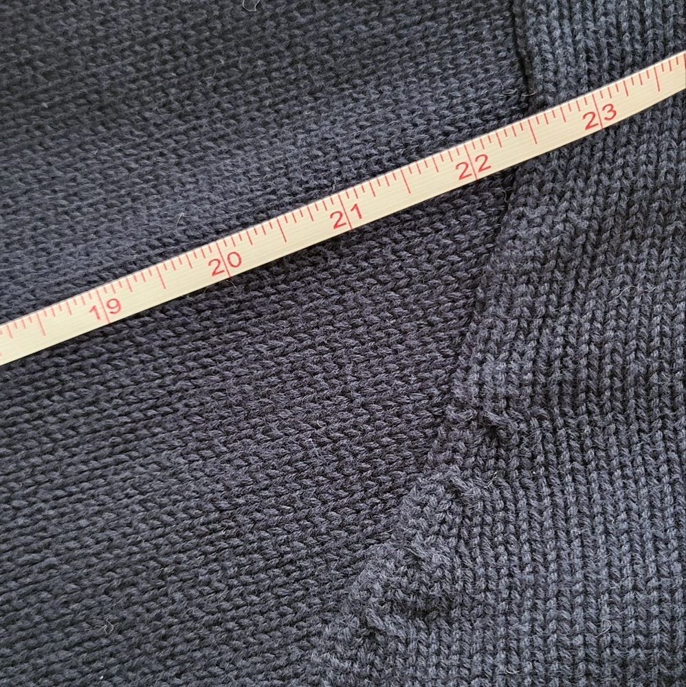 Rare Vintage 80s Ralph Lauren 1/4 Zip Navy American Flag Sweater. - Picture 9 of 12